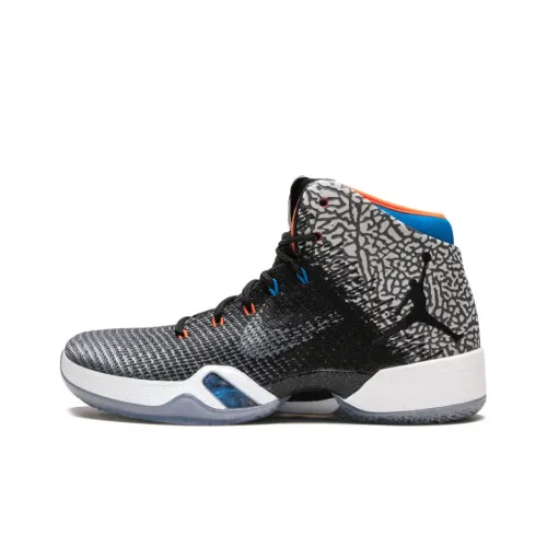 Jordan Air Джордан 31 Кракелюр Амортизаторы Slip-resistant High Топ Баскетбольные кроссовки для игры Мужской Бетонно-серый