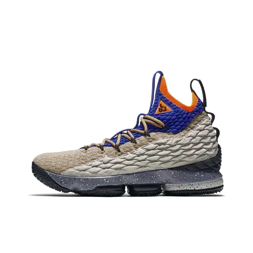 nike Lebron 15 Watch Mowabb LBJ15 ACG Джеймс Амортизация Поддержка MID Топ Баскетбольные кроссовки для игры Мужской Хаки