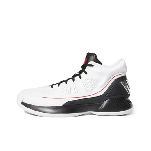 Adidas D Rose 10 MID Топ Баскетбольные кроссовки Мужской Белый Красный Черный