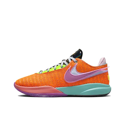 Nike LeBron 20 LeBron 20 EP Low Топ Баскетбольные кроссовки Мужской Оранжевый Фиолетовый