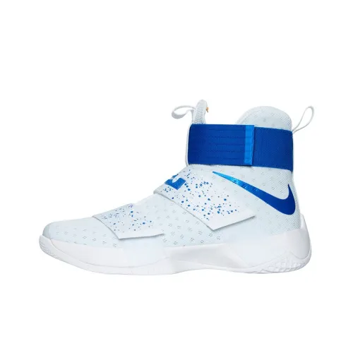Nike Zoom Soldier 10zoom Солдат 10 Нелипкий Легкий Высокий Топ Баскетбольные Кроссовки Мужской Белый