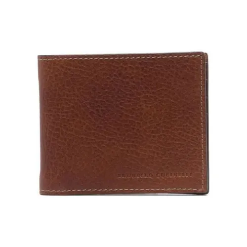BRUNELLO CUCINELLI Телячья кожа Кошелек Мужской Темно-коричневый