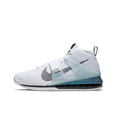 Nike Air FORCE Max 2 Нескользящий Легкий MID Баскетбольные кроссовки Мужские Белый Синий