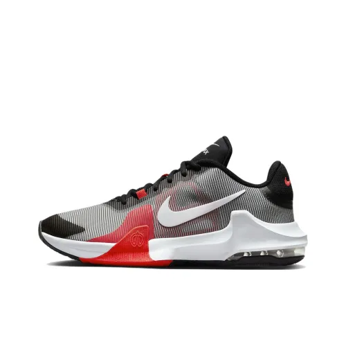 Nike Air Max IMPACT 4 Low Топ Баскетбольные кроссовки Мужской Черный Белый