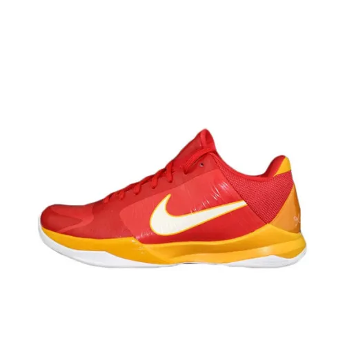 Nike Zoom Kobe 5 Китай Амортизация Низкий Топ Баскетбольные Кроссовки для Игры Мужской Красный