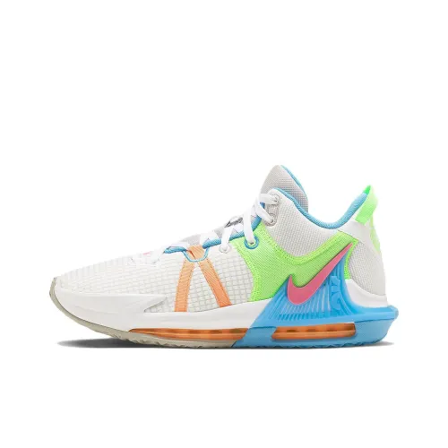 Nike Lebron 7 Witness 7 EP Shock Absorbers Slip-Resistant Abrasion-Resistant MID Баскетбольные кроссовки Мужские Серый Синий