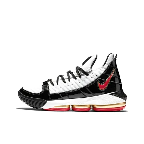 Nike Lebron 16 Амортизация Баланс Низкий Топ Баскетбольные Кроссовки для Игры Мужской Черный Золото