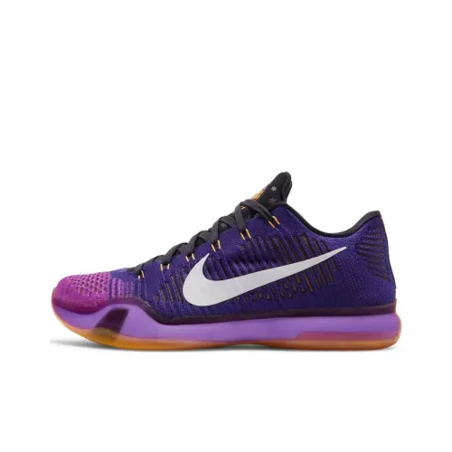 Nike Kobe 10 Elite Low Opening Night Low Топ Баскетбольные кроссовки для игры Мужской Полночный синий