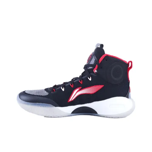 LINING YuShuai 14 PE Поддерживающие и Эластичные Высокие Баскетбольные Кроссовки Унисекс Стандартный Черный