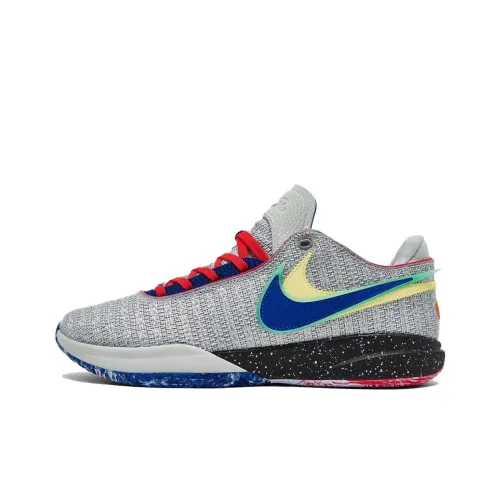 nike LeBron 20 LeBron EP 20 Low Топ Баскетбольные кроссовки Мужской Серый Азиатская версия