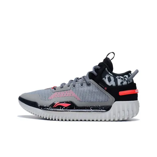 LINING Badfive 3 Амортизаторы Lower Resistant к истиранию Низкий Топ Баскетбольные кроссовки Мужские Серый Черный