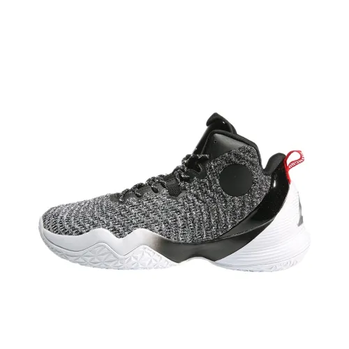 PEAK MID Топ Баскетбольные кроссовки Мужской Черный с меланжевым серым