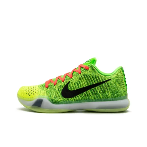 Nike Kobe 10 Elite Low ID Anti-Slip Lightweight Low Top Баскетбольные кроссовки для игры Мужской Зеленый