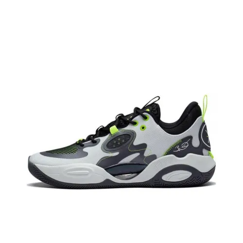 LINING Wade All Day 7 Wade ALLDAY Устойчивый к истиранию Дышащие Низкие Баскетбольные Кроссовки Мужские Серые