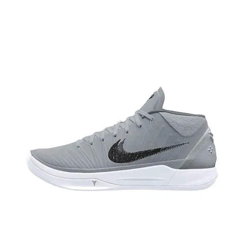 Nike Kobe AD TB Коби Non Slip Легкий MID Топ Баскетбольные кроссовки Мужской Серый