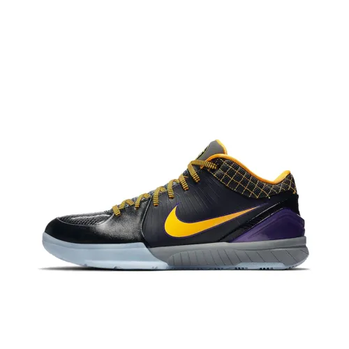 Nike Zoom Kobe 4 Protro Carpe Diem Non Slip Легкий Низкий Топ Баскетбольные кроссовки для игры Мужской Черный Желтый