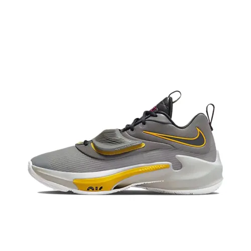 Nike Freak 3 Zoom EP Giannis Low Топ Воздух Zoom Баскетбольные кроссовки для игры Унисекс Серо-золотой Азиатская Версия