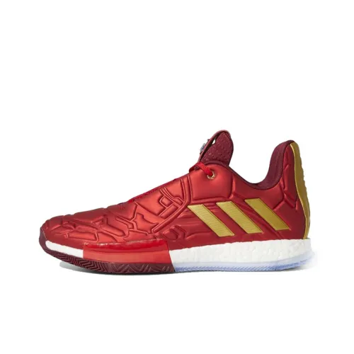 MARVEL x Adidas Harden Vol.3 Нескользящий Легкий Низкий Топ Баскетбольные Кроссовки Мужские Красные