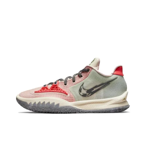 Nike Kyrie Low 4 Low Топ Баскетбольные кроссовки для игры Унисекс Кораллово-оранжевый