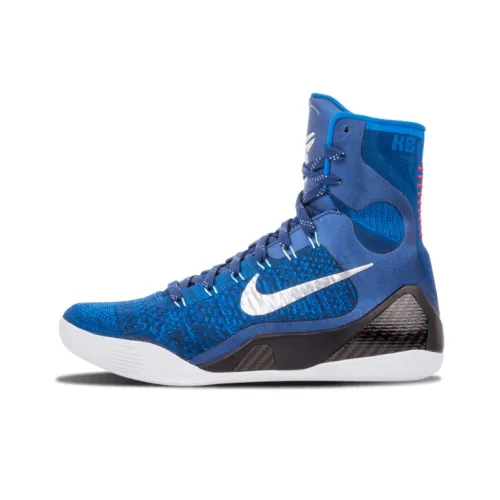 Nike Kobe 9 Elite Brave Blue Anti-Slip Lightweight High Top Баскетбольные кроссовки для игры Мужской Blue
