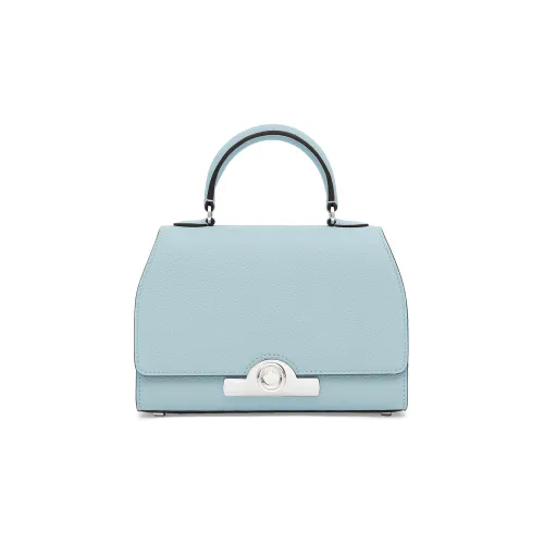 Moynat Taurillon Blush Корова Кожа Плечо Сумка через плечо Сумка Маленькая Женская Светло-Синий