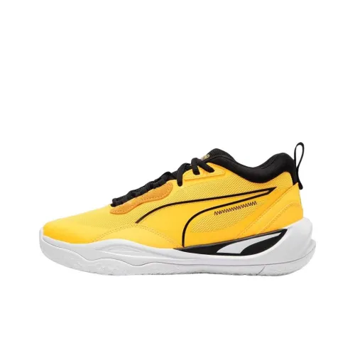 PUMA Playmaker Pro Dylan Slip-on Устойчивый к истиранию Низкий Топ Баскетбольные кроссовки Мужской Желтый Черный