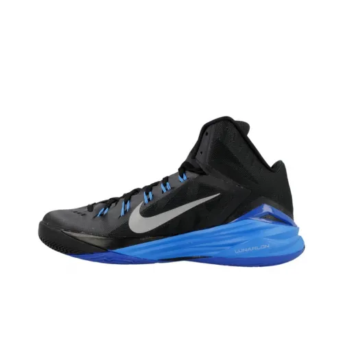nike Hyperdunk 2014 Нескользящий Легкий Высокий Топ Баскетбольные Кроссовки Мужские Синий Черный