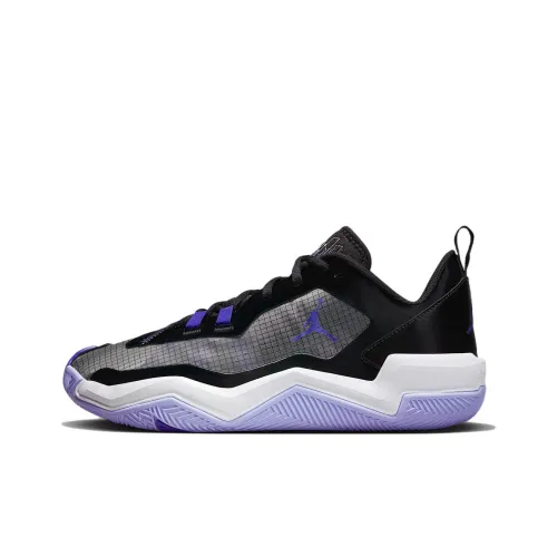 Jordan Westbrook One Take 4 Устойчивый к истиранию Дышащие Низкие Баскетбольные Кроссовки Мужские Черный Фиолетовый Серый