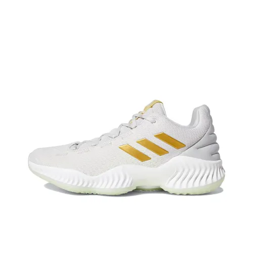 Adidas Pro Bounce 2018 Low Амортизация Низкий Топ Баскетбольные Кроссовки Мужские Белый Золото Выпуск 2018
