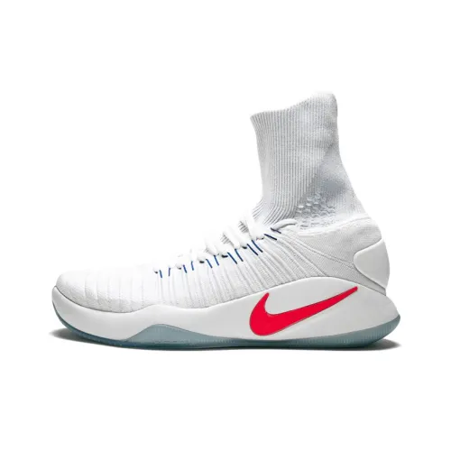 Nike Hyperdunk 2016 FK 'USA Дом' Нескользящий Легкий Высокий Топ Баскетбольные Кроссовки для Игры Мужской Белый