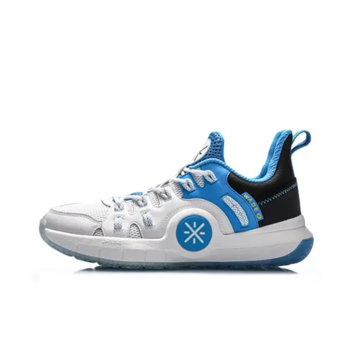 Подкладка WAY OF WADE амортизаторы Shock противоскользящие низкий топ баскетбольные кроссовки мужской белый и синий