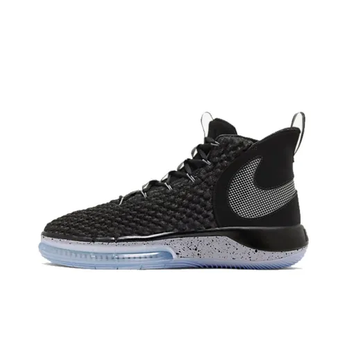 Nike AlphaDunk амортизирующие подошва устойчивая к истиранию высокая баскетбольная обувь мужская черная