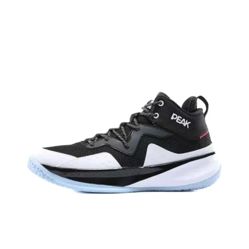 PEAK Амортизация Устойчивый к истиранию Дышащий Поддержка MID Баскетбольные кроссовки Мужской Черный Белый