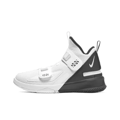 Nike Zoom Soldier 13 FlyEase Амортизаторы Shock противоскользящие высокие баскетбольные кроссовки для игры GS черный белый