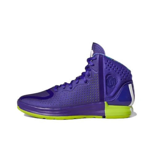 Adidas D Rose 4 Restomod 'Чикаго Наступление ночи' Устойчивые к истиранию высокие баскетбольные кроссовки унисекс фиолетовые