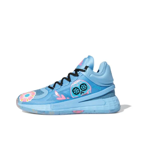 Adidas D Rose 11 Дышащий MID Баскетбольные кроссовки для игры Унисекс Небесно-голубой