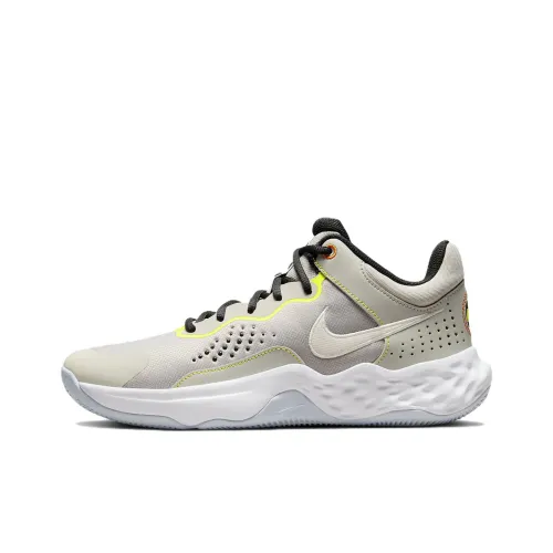nike Fly By Mid 3 Амортизаторы Shock Absorbers Противоскользящие Устойчивые к истиранию Низкий Топ Баскетбольные кроссовки Unisex Light Кофе