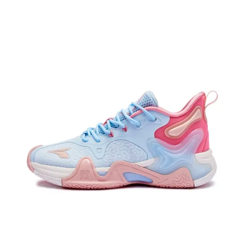 361° LAVA 2,0 Амортизация Износостойкий Низкий Топ Баскетбольные Кроссовки для Игры Мужской Ледниково-Синий