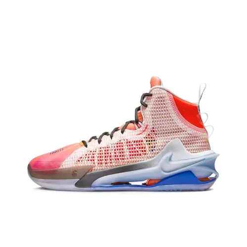 Nike Air Zoom GT Jump EP High Топ Воздух Zoom Баскетбольные кроссовки для игры Унисекс Оранжевый синий Азиатская Версия