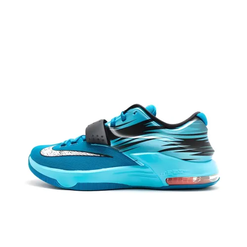 Nike KD 7 Clearwater Нескользящий Легкий Низкий Топ Баскетбольные Кроссовки Мужской Синий Международная Версия