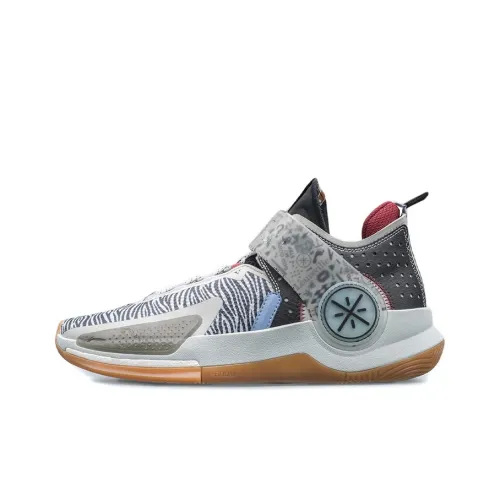 Подкладка Wade Fission 7 противоскользящие устойчивые к истиранию амортизаторы MID баскетбольные кроссовки мужской черный серый