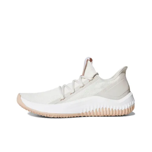 Adidas Dame D.O.L.L.A. Противоскользящие Устойчивые к истиранию Низкий Топ Баскетбольные кроссовки для игры Мужские Бежевый Белый Розовый