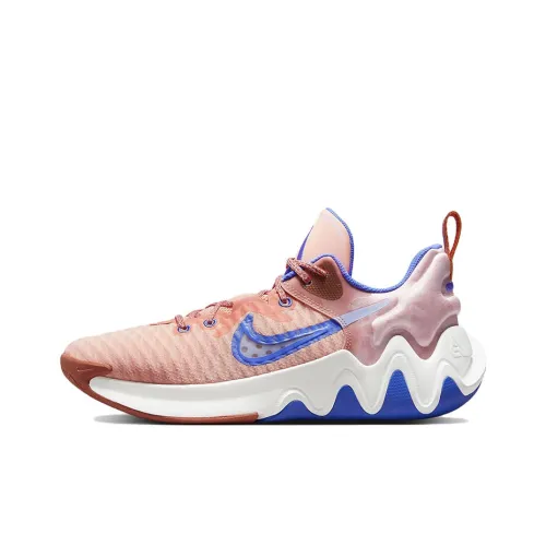 Nike Giannis Immortality Амортизация Устойчивость к истиранию Поддержка Низкий верх Баскетбольные кроссовки Мужские Розовый Синий