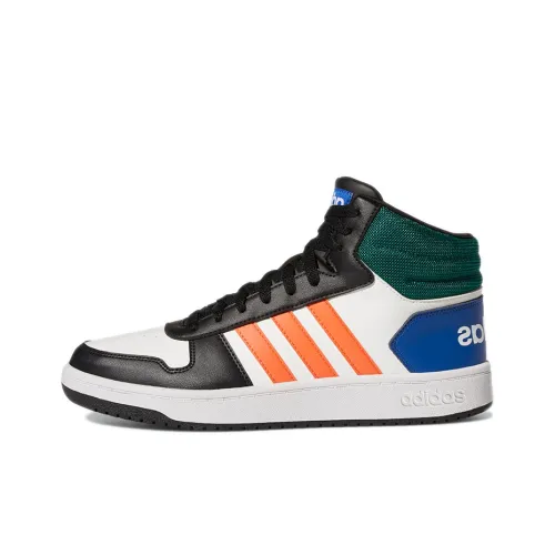 Adidas Neo Hoops 2,0 MID Противоскользящие Устойчивые к истиранию MID Топ Баскетбольные кроссовки Мужские Белый Черный Оранжевый