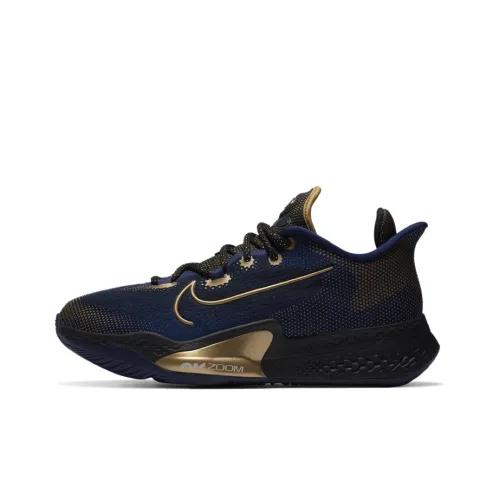 Nike Air Zoom BB NXT Low Топ Баскетбольные кроссовки Мужской Синий Золото