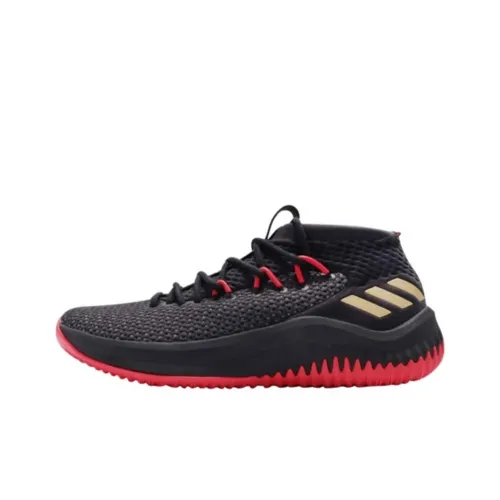Adidas D Lillard 4 MID Топ Баскетбольные Кроссовки Мужские Черные Красные
