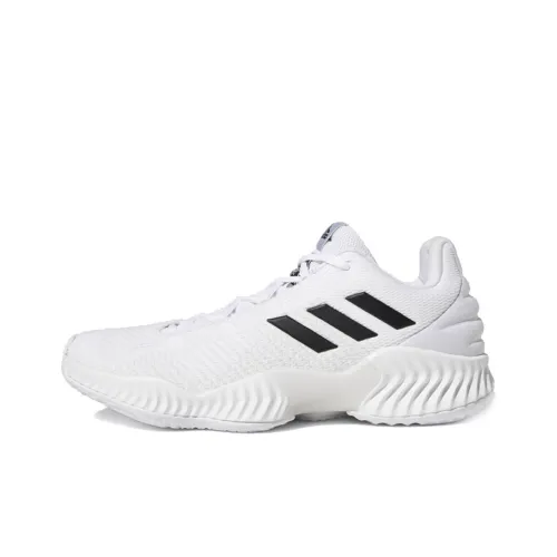Adidas Pro Bounce 2018 Low Топ Баскетбольные кроссовки для игры Мужской Белый черный