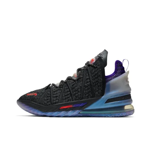 Nike Lebron 18 Low Топ Баскетбольные кроссовки для игры Мужской Черный Синий Фиолетовый