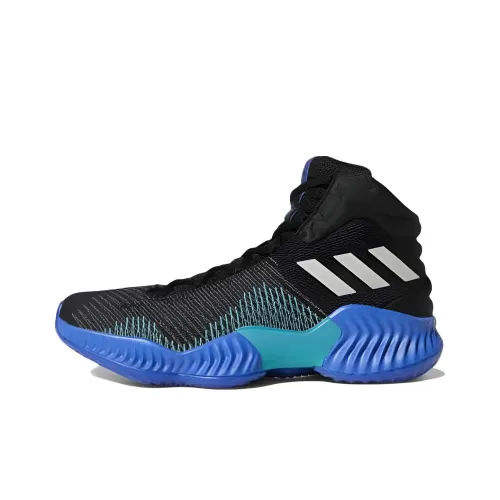 Adidas Pro Bounce 2018 Устойчивые к истиранию высокие баскетбольные кроссовки для мужчин черные и синие