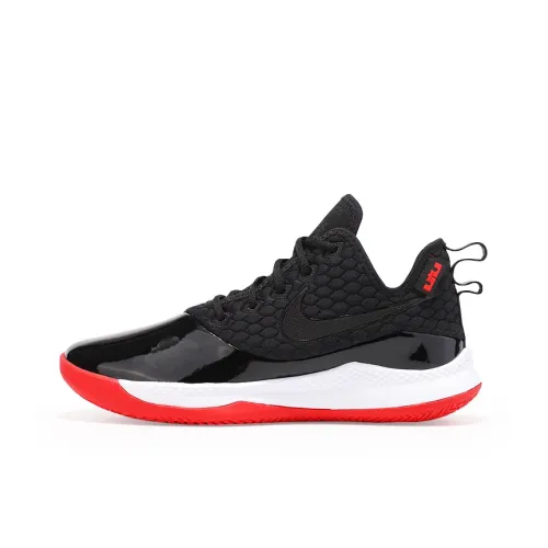 Nike Witness 3 LeBron Prm Амортизация Износостойкие Низкие Баскетбольные Кроссовки для Игры Мужские Черные Красные